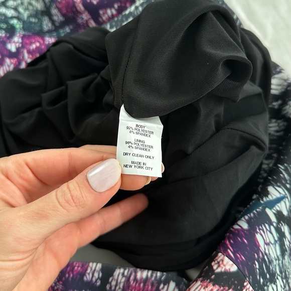 Hunter Bell Scuba Purple Black Abstract Body con Dress size XS - Picture 4 of 6